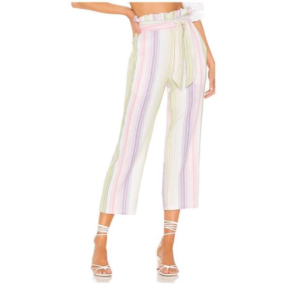 Majorelle Everest Stripe Paperbag Pants Size Medium - Picture 2 of 14
